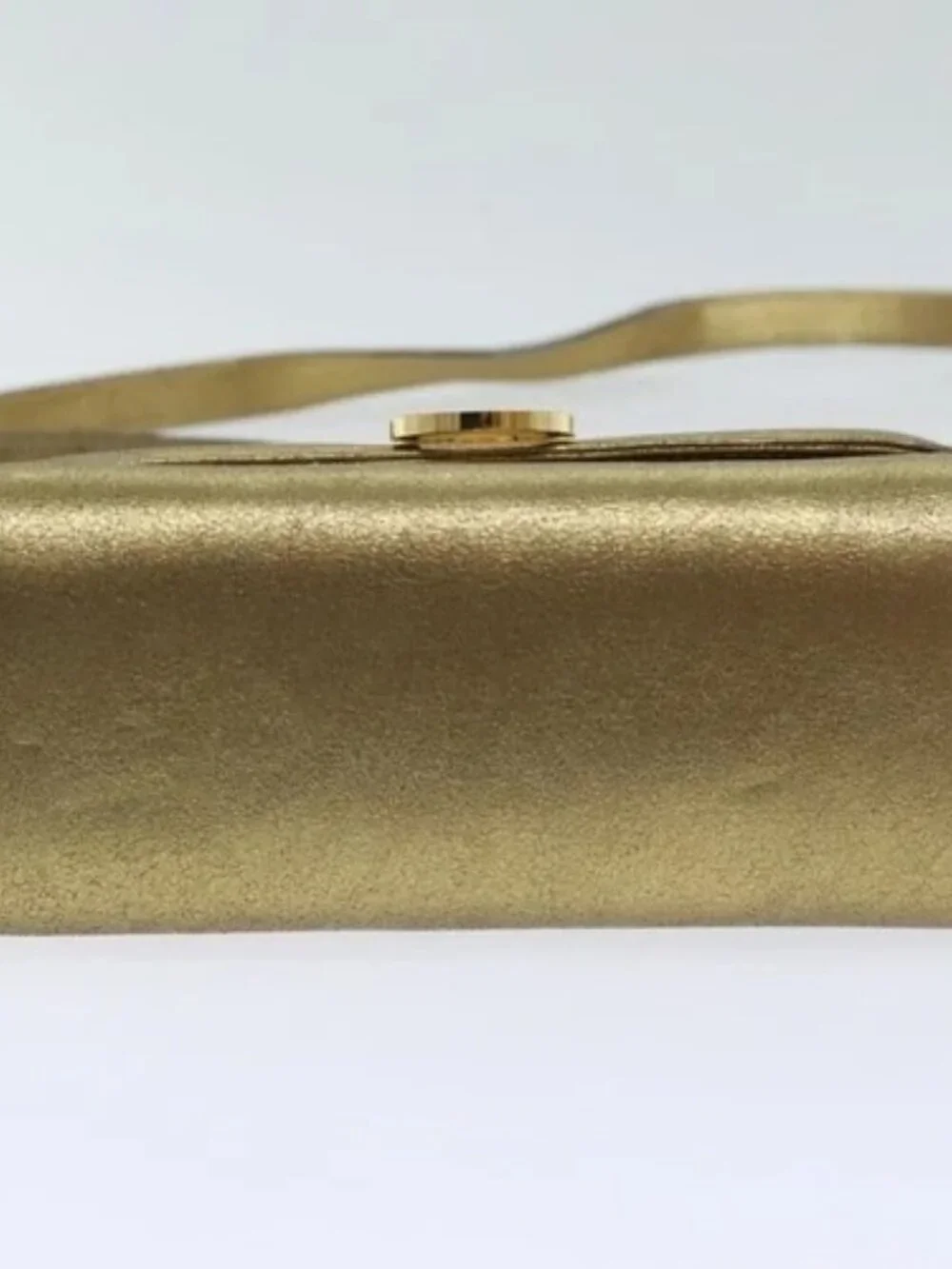 Salvatore Ferragamo Gancini Shoulder Bag Leather Gold Auth hk1653